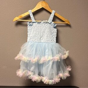 Karette Suspended Blue Cake Dress, 4T